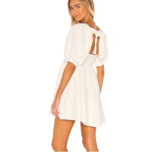 Free people violet mini dress in white